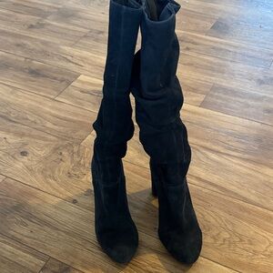 Nine West Black Over-The-Knee Suede Boots